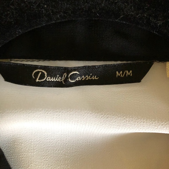 Daniel Cassin Black & White Sheer Blouse - Picture 6 of 16